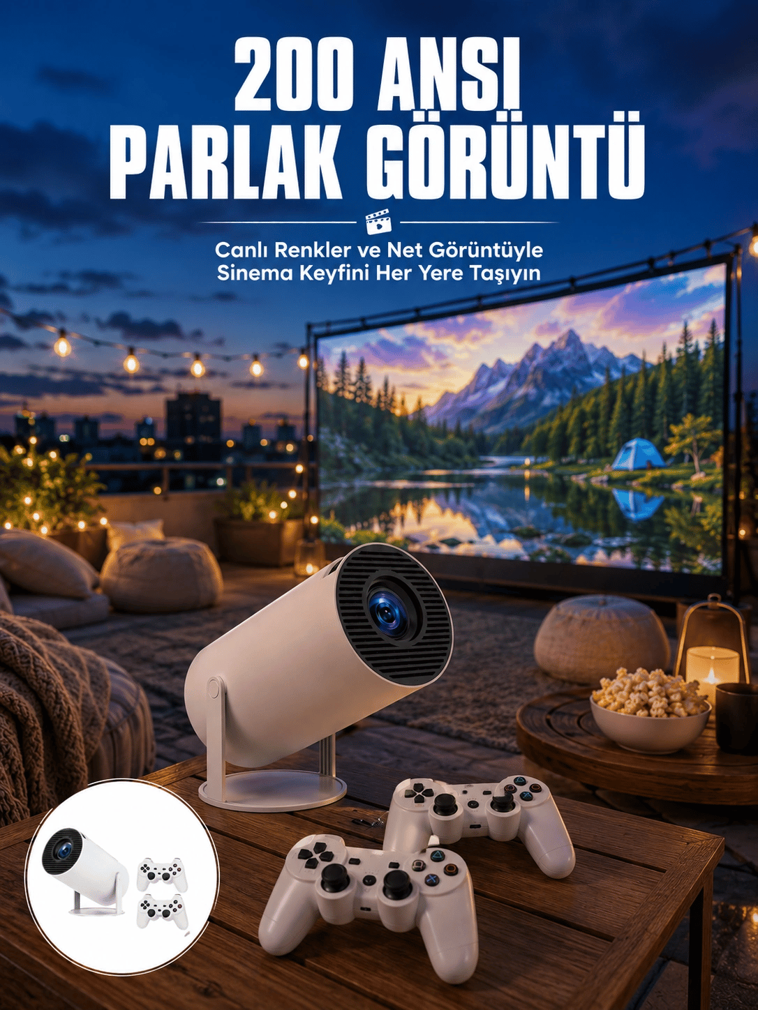 Full HD 8 GB Ayaklı Çift Kollu 4K Video Oyun Konsolu Taşınabilir Yeni Nesil