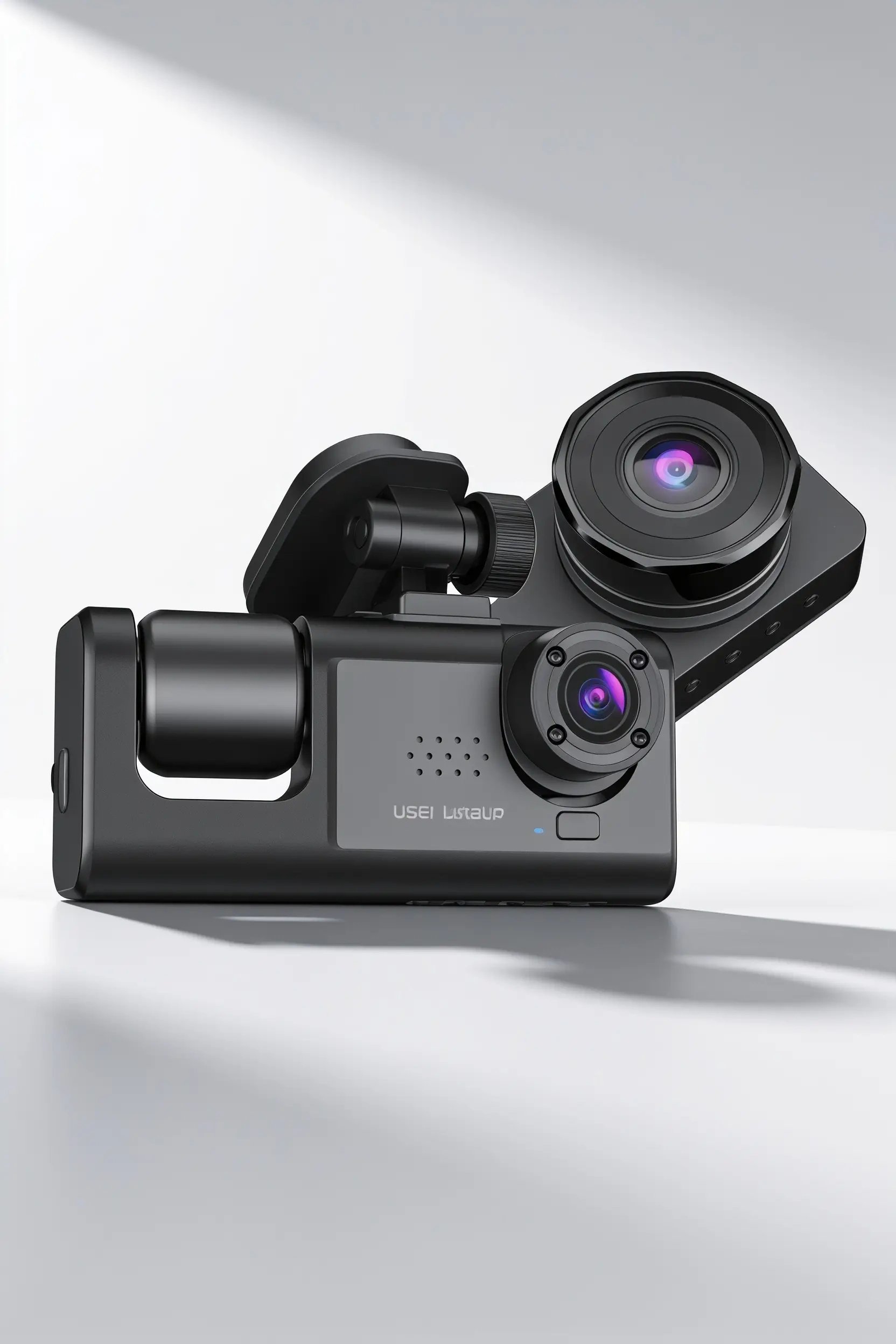 Gece Görüşlü 3 Kameralı Araç İçi Kamera Geri Görüş Destekli Dashcam