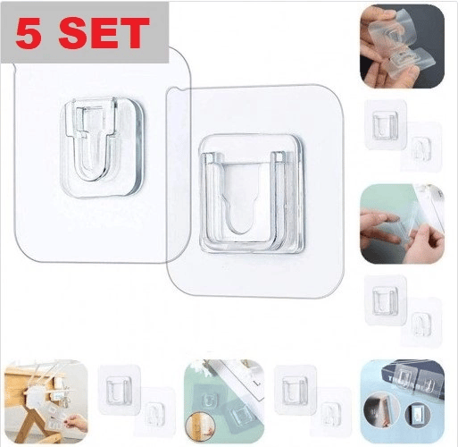 Geçmeli Klips Eşya Sabitleme Askısı 5 Set Bx40