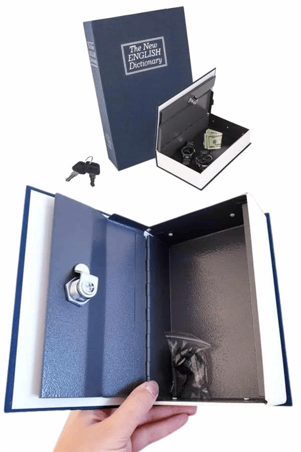 Gizli Kasa Kilitli Sözlük Görünümlü 18cm Gizli Kasa Büyük Boy Anahtarlı
