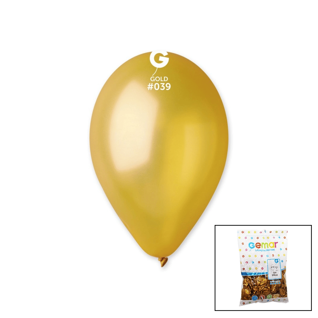 Gm-110-39 Metalik - Altın Balon 11'' - 28cm - 100 Parça Bx40