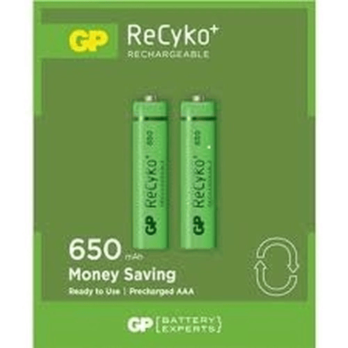 Gp Recyko 650mah Aaa Şarjlı İnce Pil 63c092  2li Kart Bx40