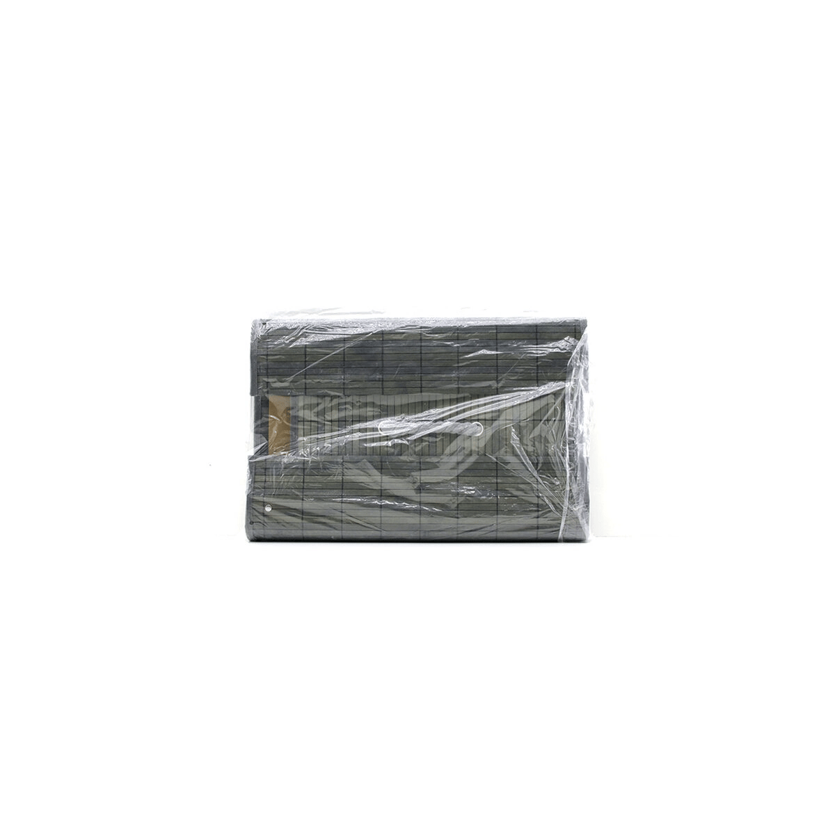 Gri Yuvarlak 35x50cm Bambu Ahşap Kirli Çamaşır Sepeti Seyyar Kapaklı Kumaş Çantalı İp Kulplu Bx40