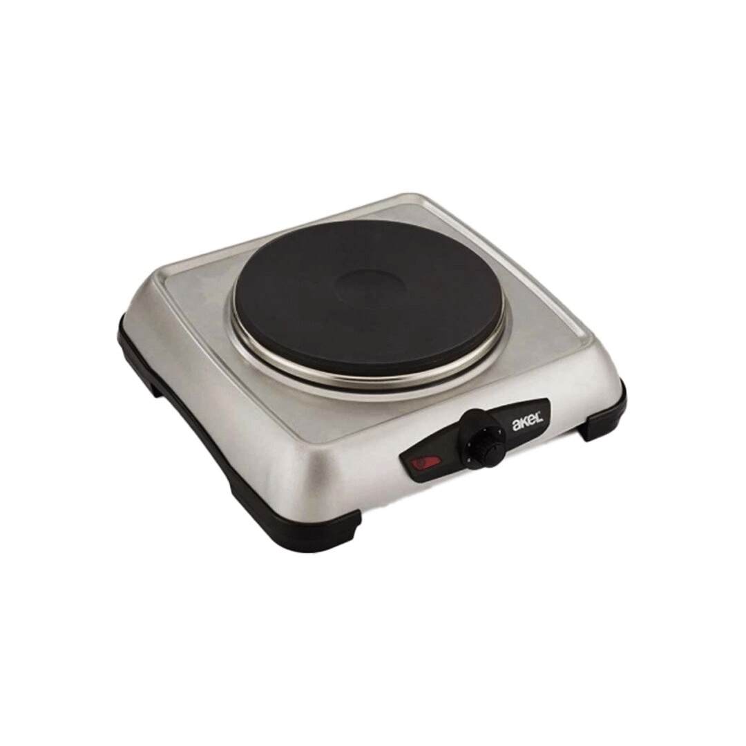 Gümüş Tek Gözlü Mini Elektrikli Ocak 1500w Ayarlanabilir Termostat Isıtıcı Yüzey = 18cm Ap-516 Bx40