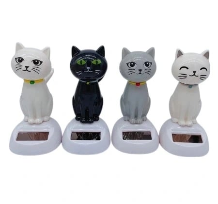 Güneş Enerjili Solar Sallanan Kedi