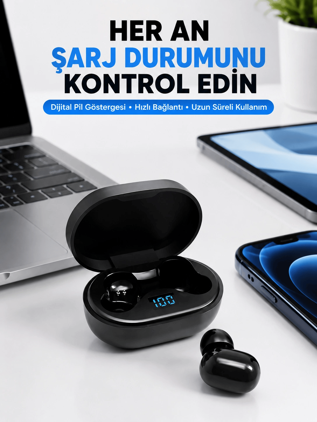 Gürültü Azaltmalı Mikrofonlu Bluetooth Kulaklık Yeni Nesil