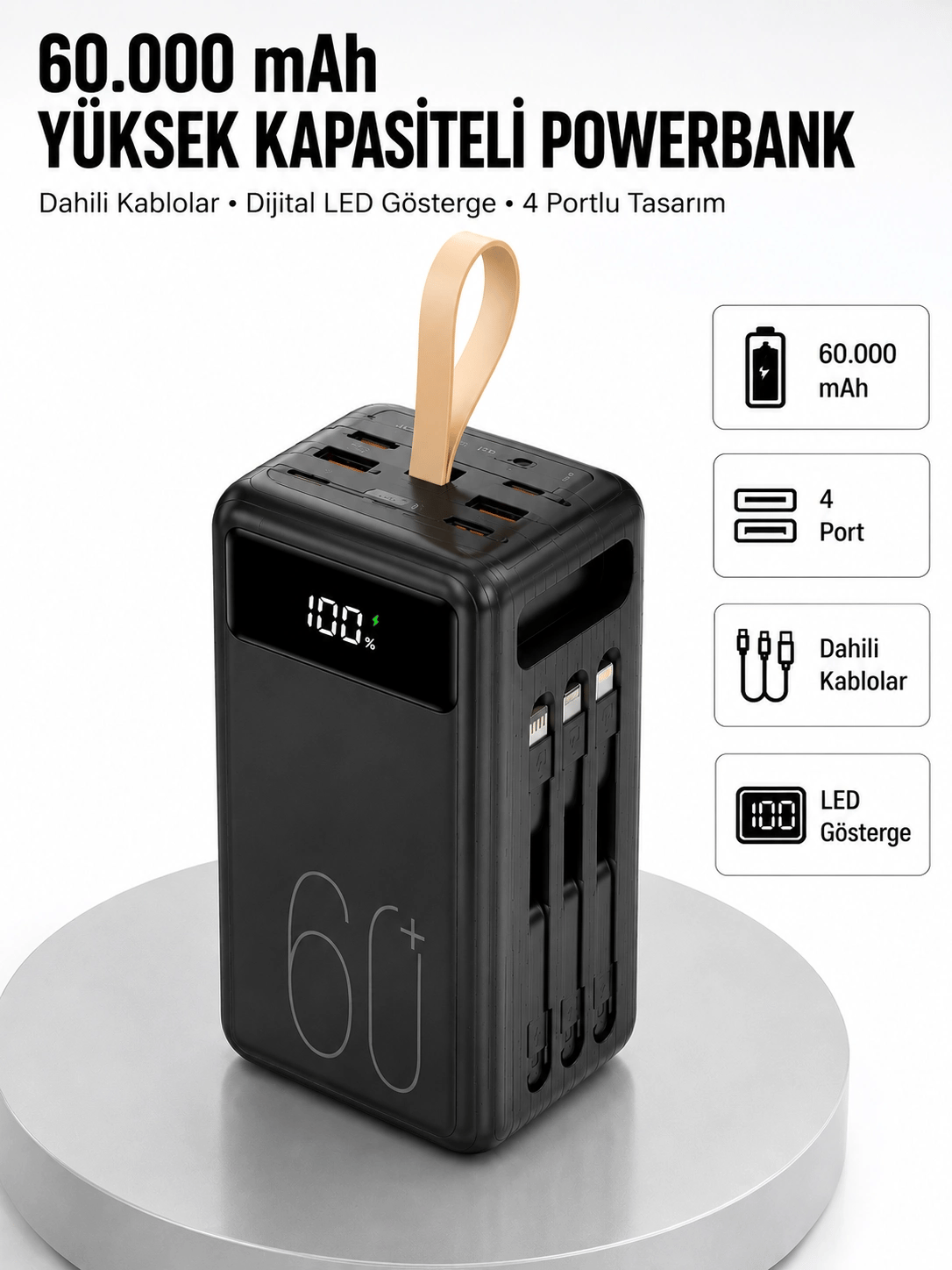 Güvenlik Korumalı Hızlı Şarj Özellikli Powerbank Yeni Nesil