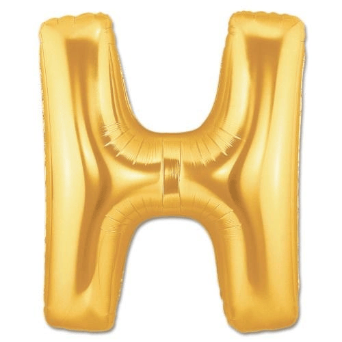 H Harf Folyo Balon Altın Renk  40 İnç Bx40