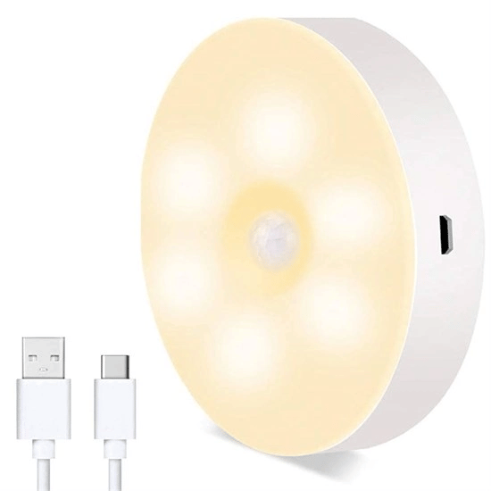Hareket Sensörlü Usb Şarjlı Spot Lamba Mıknatıslı Ve Yapışkanlı Gün Işığı Renk Led Bx40