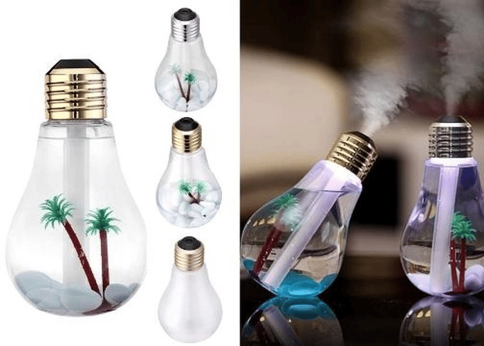 Hava Nemlendirici Ampul Görünümlü Hazneli Buhar Makinesi 400 Ml. Bx40