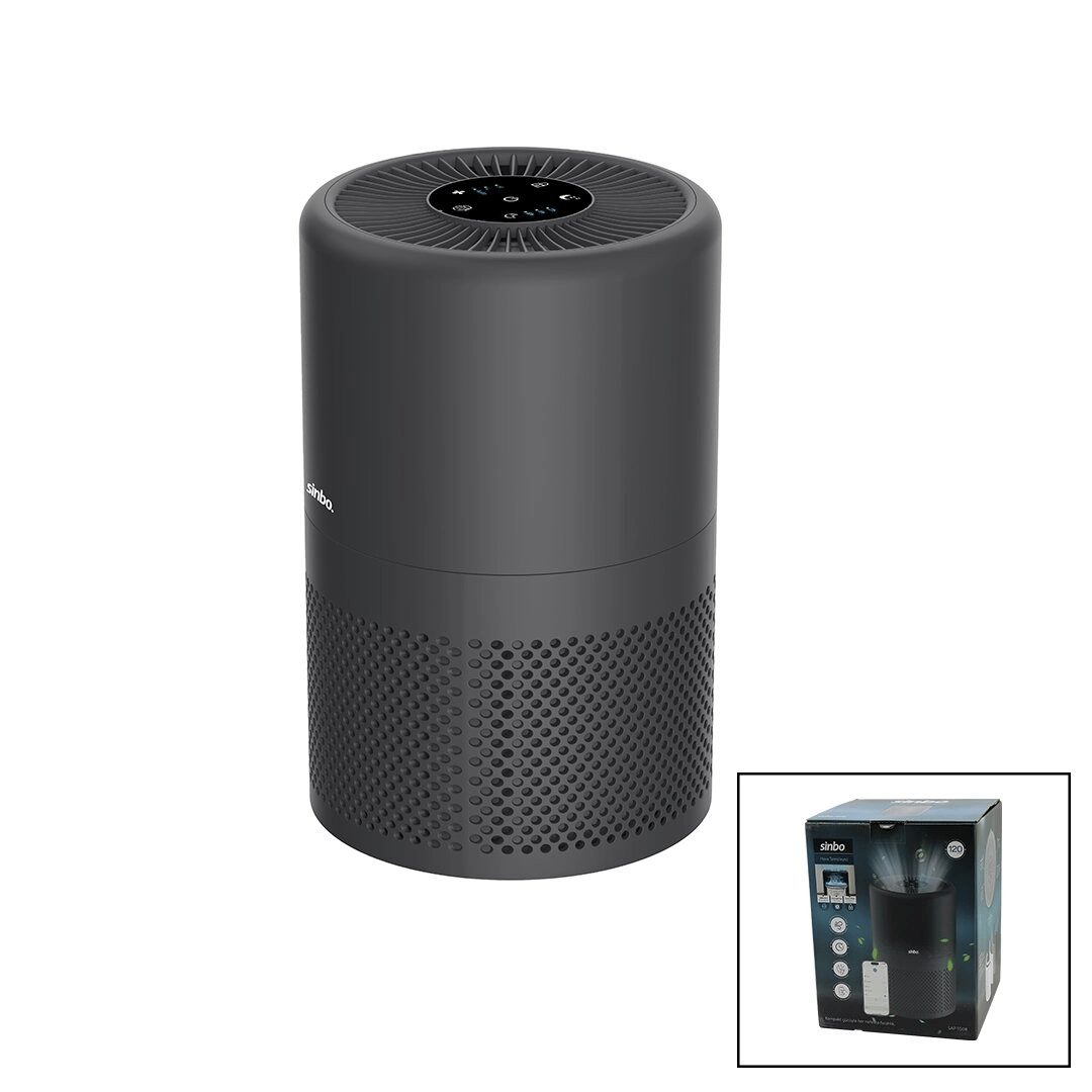Hava Temizleme Cihazı 3 Kademe Filtreleme Otomatik Fan Uv Aydınlatma Sessiz Uyku Mod Wifi Uzaktan Kontrol Sap-5508 Bx40