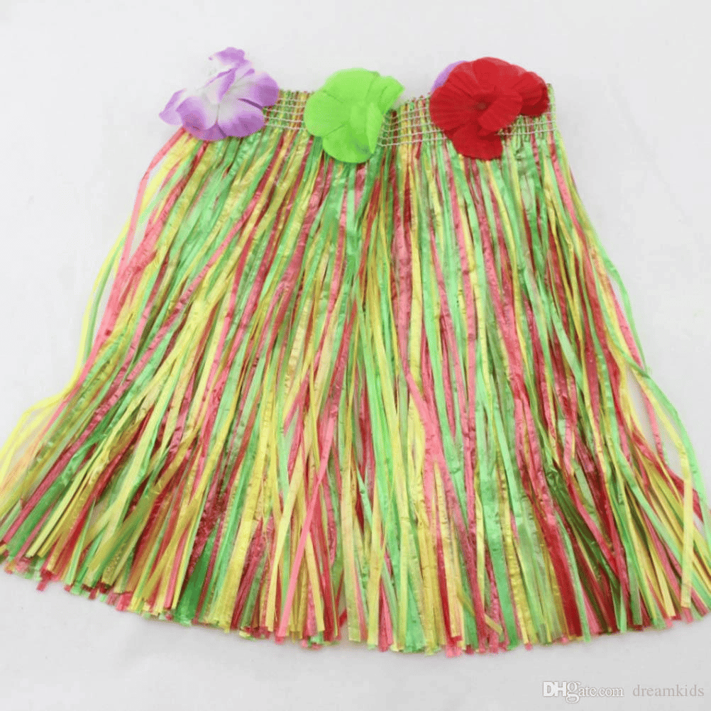Hawaii Hula Eteği Karışık Renk 40 Cm Bx40