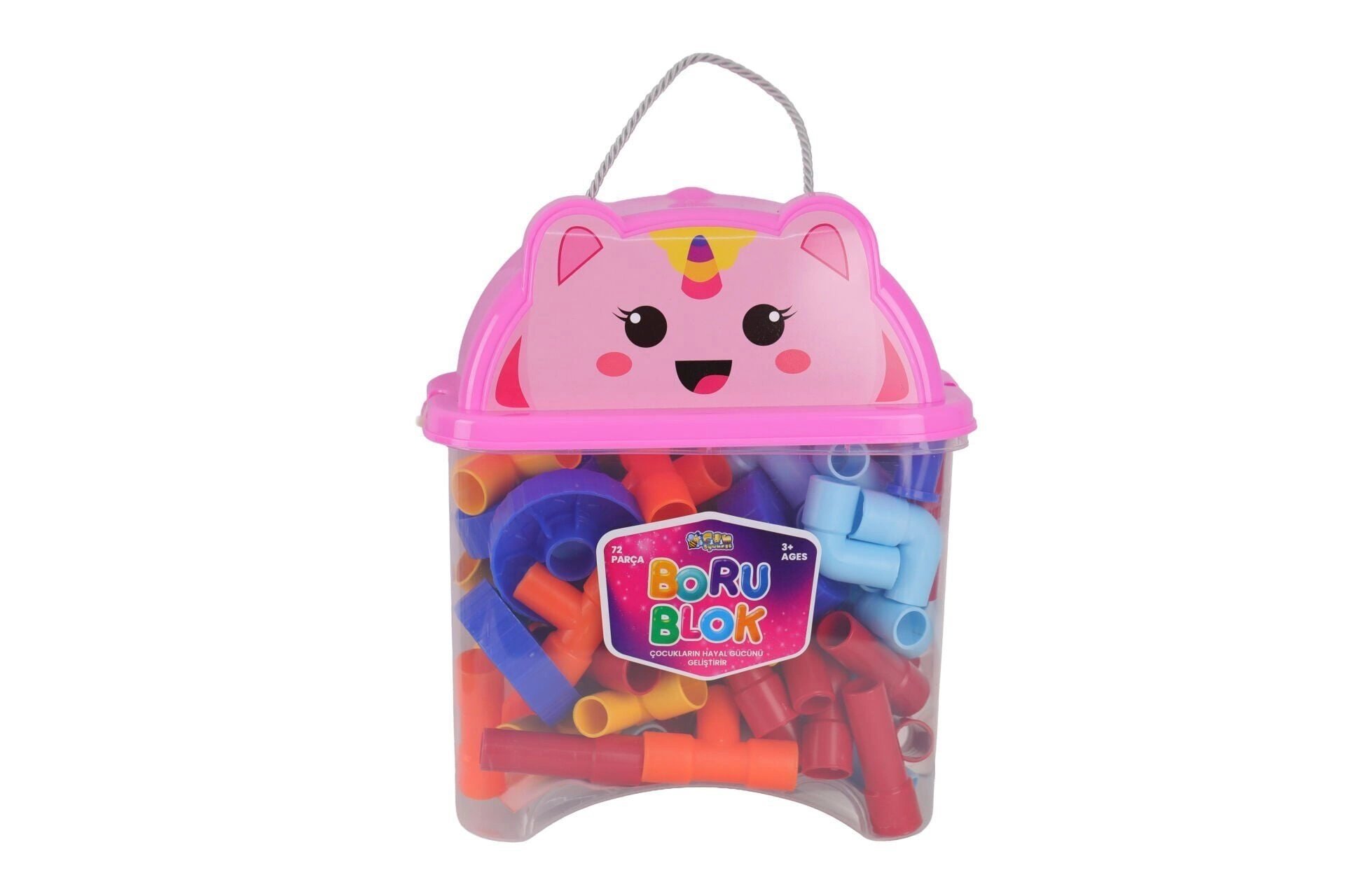 HC1044 HAYVAN FİGÜRÜ KAPAKLI KAPTA 72 PARÇA BORU LEGO - Stokta Olan Model Gönderilir