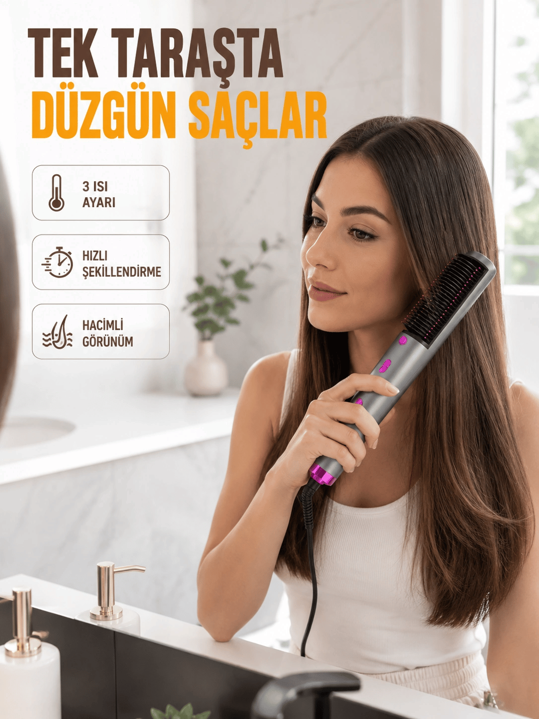 Hızlı Kurutma ve Şekillendirme İçin Saç Fırçası