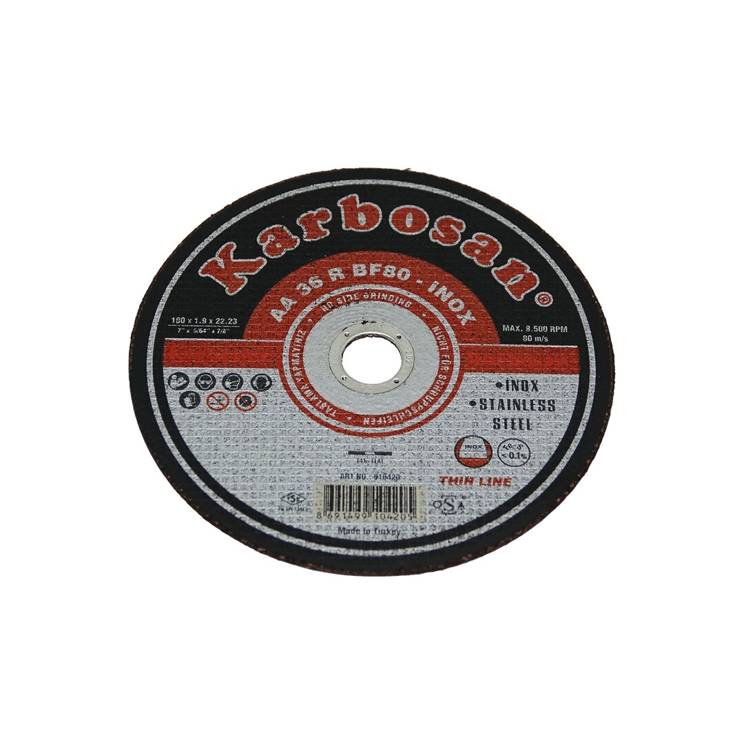 İnox Metal Kesici Disk 180mmx1.9x22 Bx40