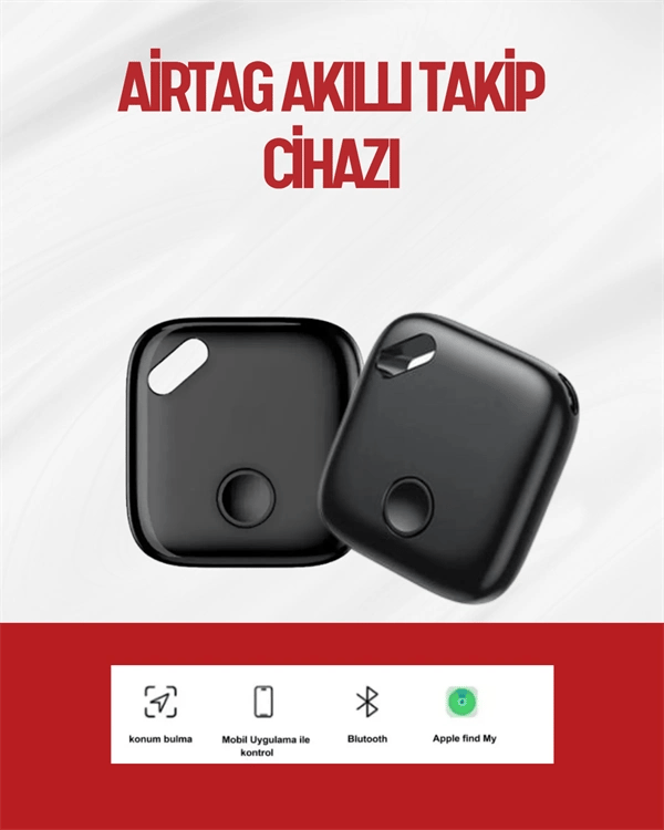 iOS Uyumlu Smart Tag | Uzun Pil Ömrü | Bul Uygulaması ile Entegre Akıllı Takip Cihazı