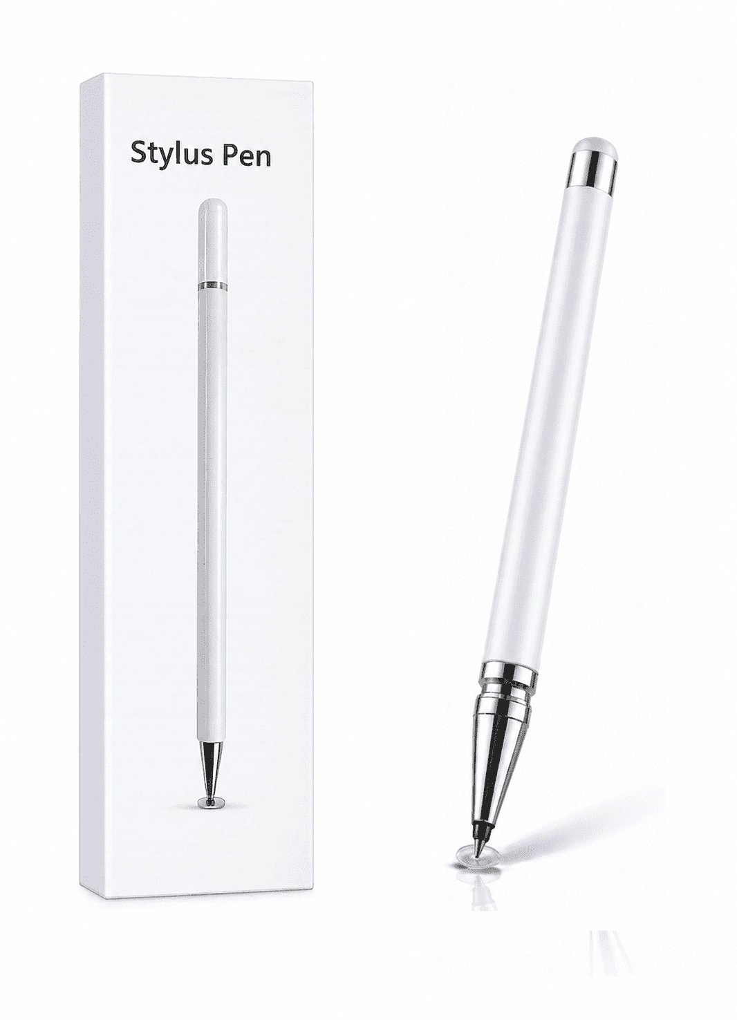 İphone 16 Pro Max Uyumlu Dokunmatik Stylus Kalem Disk Uçlu Hassas Beyaz Tablet Telefon Çizim Kalemi