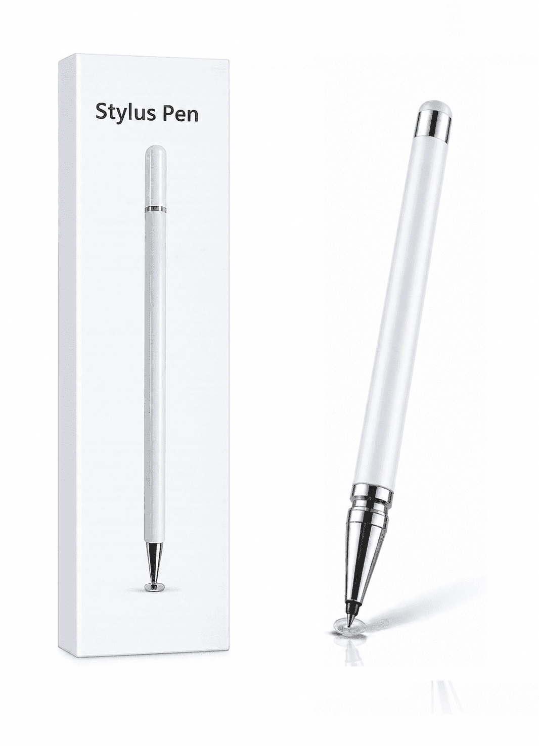 İphone 16 Uyumlu Dokunmatik Stylus Kalem Disk Uçlu Hassas Beyaz Tablet Telefon Çizim Kalemi