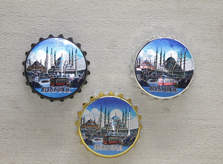İstanbul Temalı Gazoz Kapağı Magnet - Model 3
