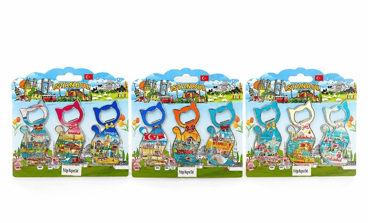 İstanbul Temalı Metal Buzdolapı Süsü Magnet 3'lü Set Alk5812