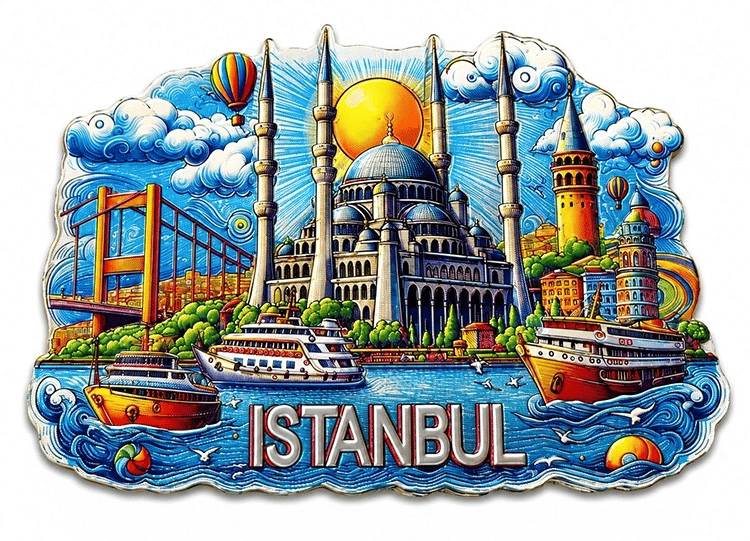 İstanbul Temalı Silikon Buzdolapı Süsü Magnet Alk5375