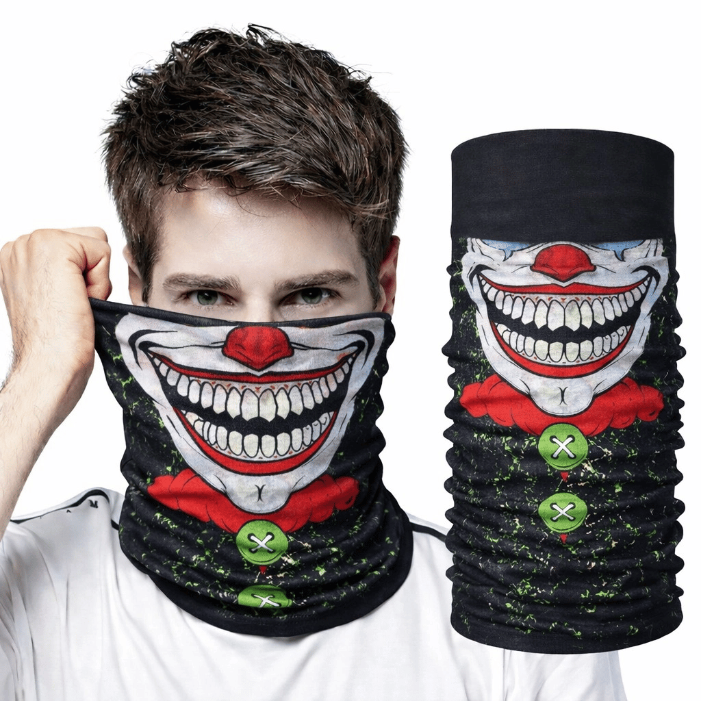 Joker Yüz Baskılı Baf Bandana - Çok Amaçlı Boyunluk Bandana 2 No Bx40