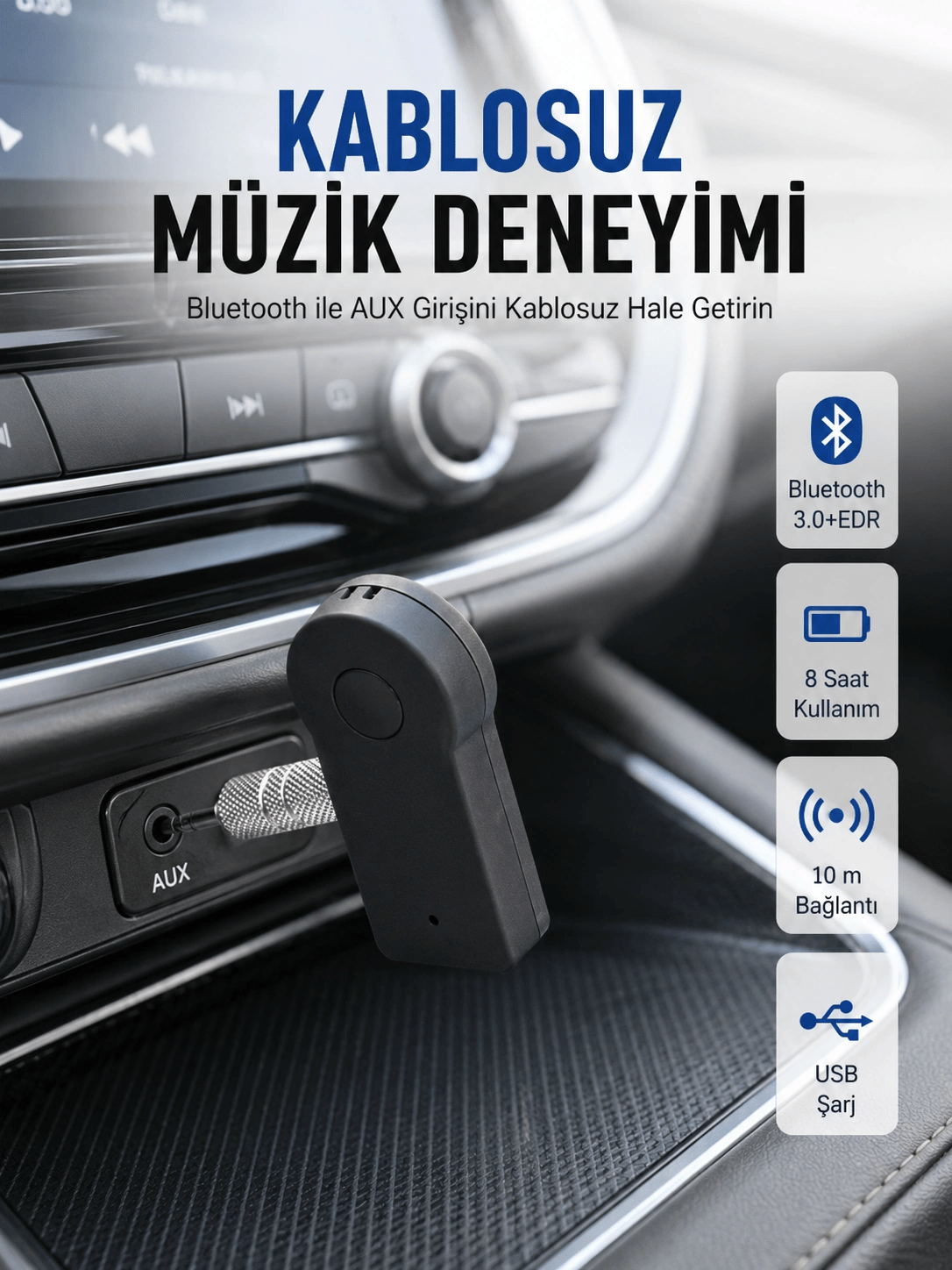 Kablosuz Bağlantı ile Müzik ve Görüşme Araç Kiti