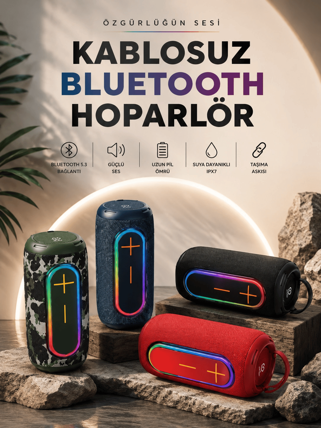 Kablosuz Bluetooth Hoparlör Taşınabilir