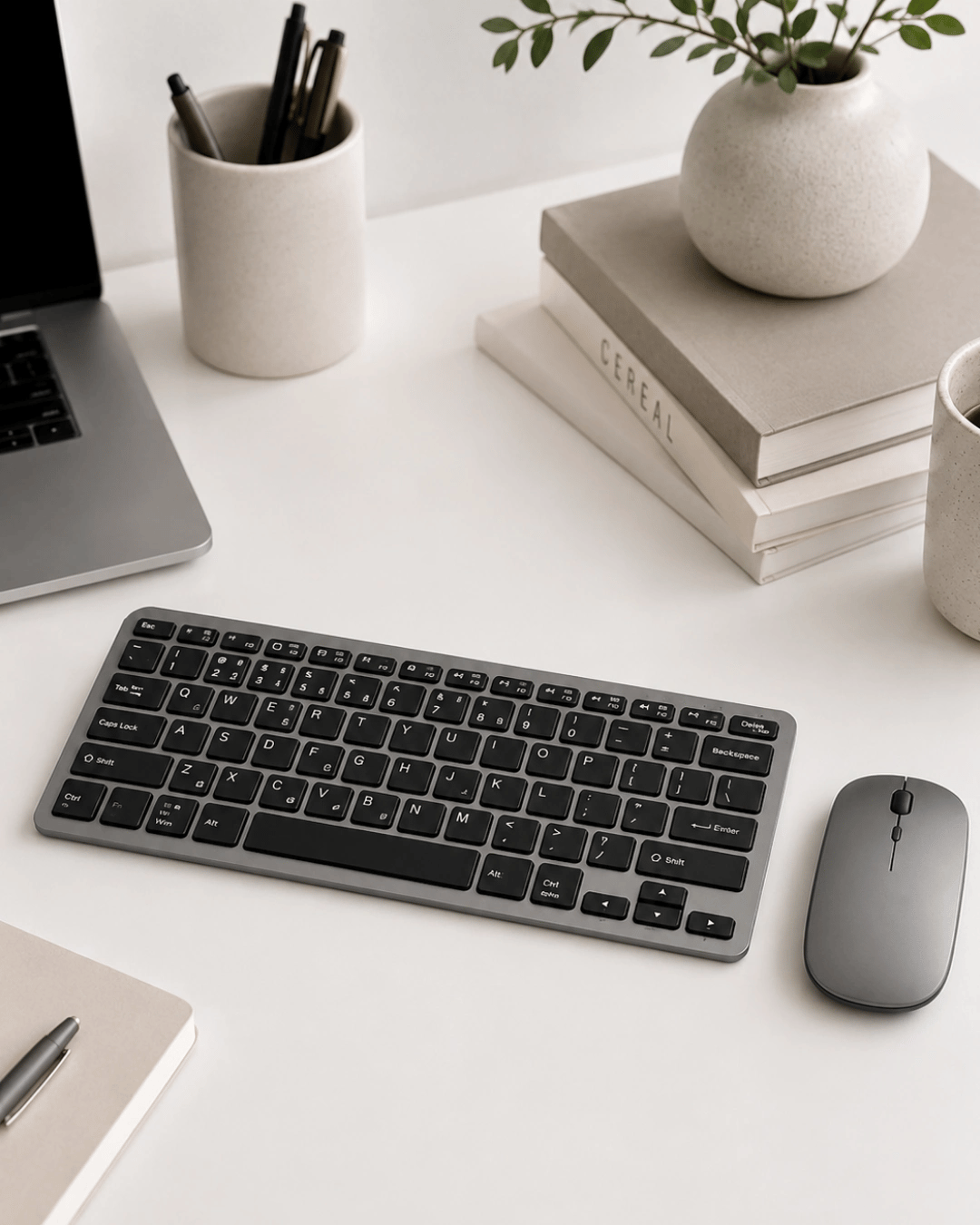 Kablosuz Bluetooth Klavye Mouse Seti Şarjlı Tablet Laptop Uyumlu