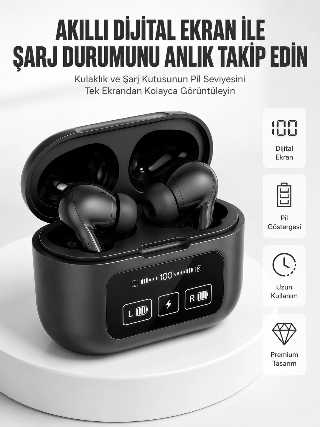 Kablosuz Bluetooth Kulaklık Pro Yeni Nesil Dokunmatik Kontrol