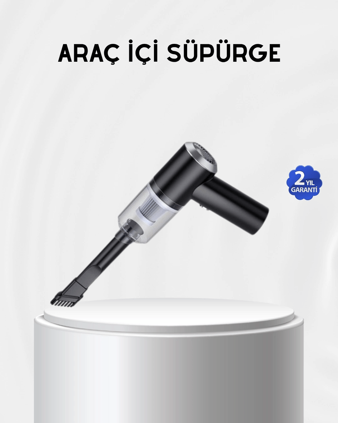 Kablosuz El Süpürgesi – Araç İçi Temizlik İçin 5500PA Güçlü Emiş, USB Şarjlı
