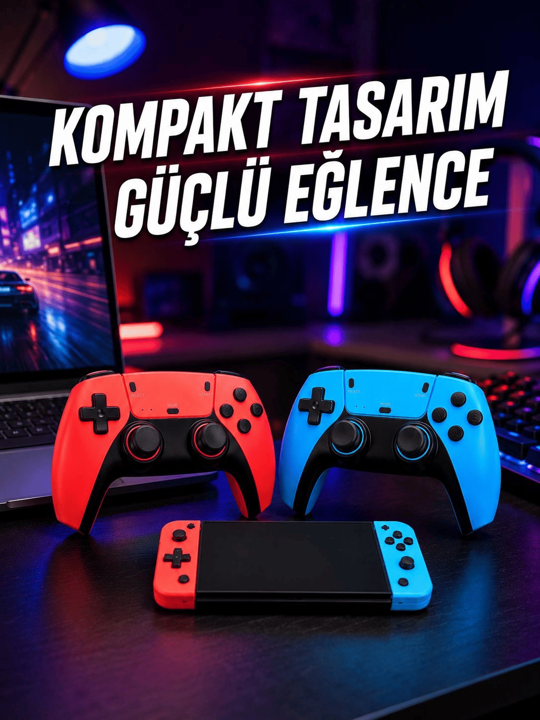 Kablosuz Retro Oyun Konsolu HDMI TV Bağlantılı Çift Gamepad Seti