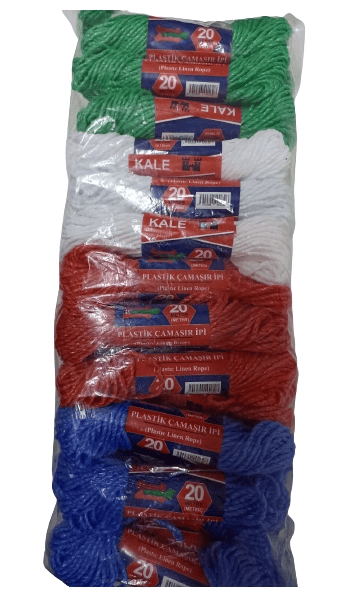 Kale Plastik Çamaşır İpi 20 Metre 24 Adet Bx40