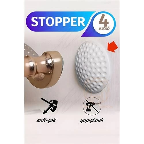 Kapı Stopperi Golf Topu Model Kapı Çarpma Önleyici 4 Adet 721172