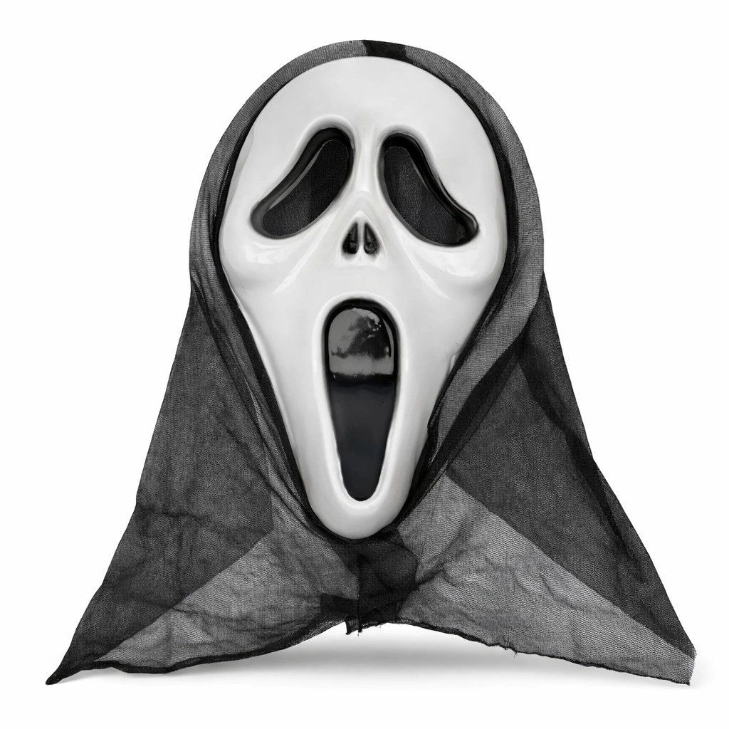 Kapşonlu Çığlık Maskesi Scream Maskesi - Hayalet Maskesi 33x21 cm