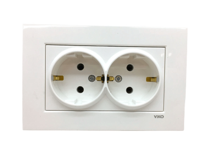 Karre 2li Topraklı Priz  Bx40