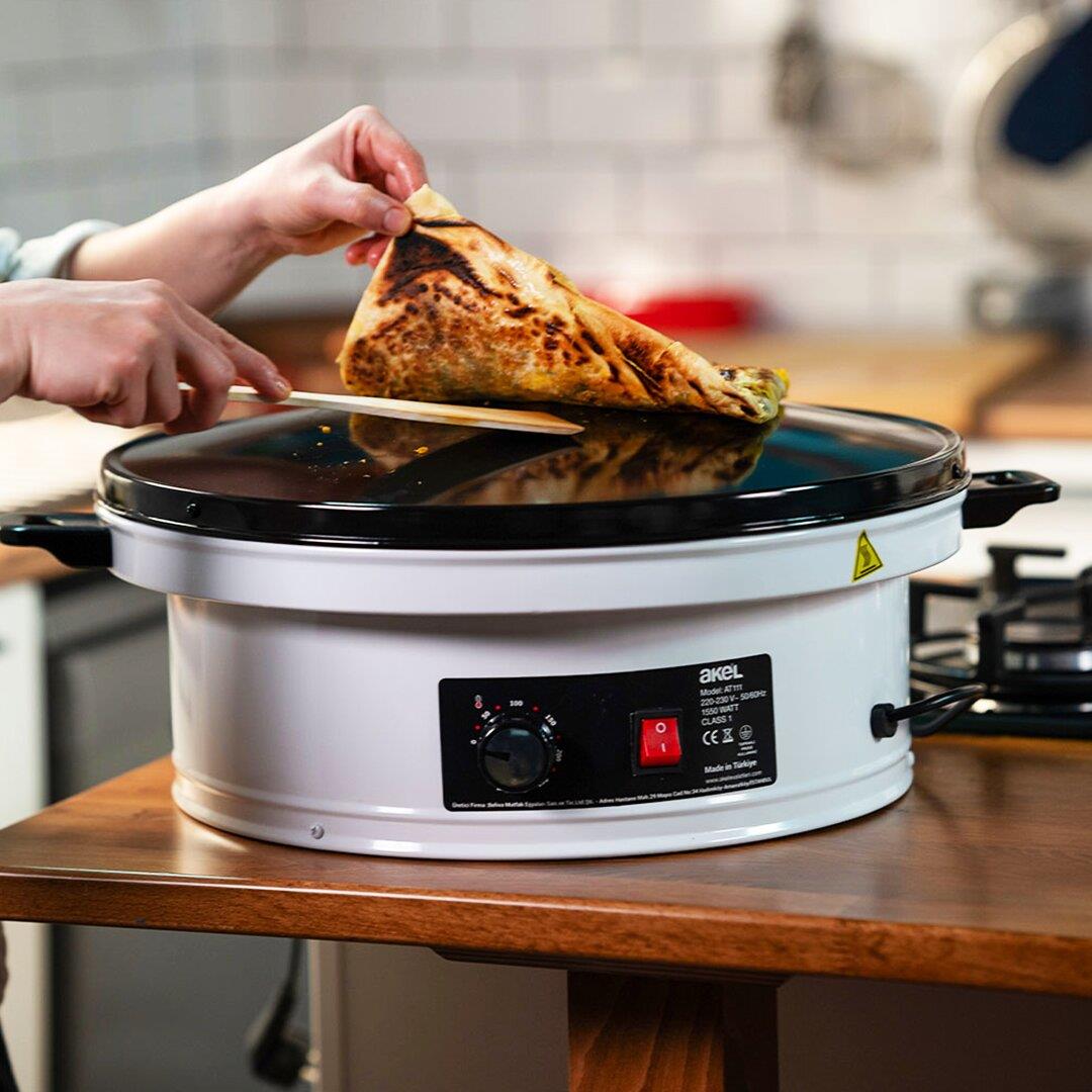 KATMER - YUFKA SACI TERMOSTATLI - STANDLI 3000W EMAYE KAPLI GENİŞ ÜST YÜZEY 53CM GENİŞLİK AT-111B (3936)