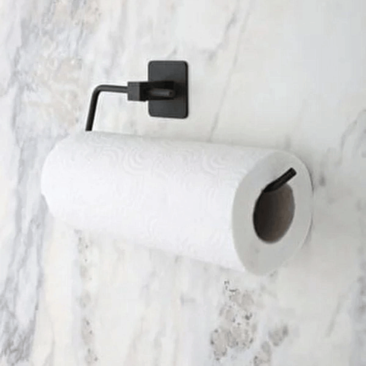 Kendiliğinden Yapışkanlı Siyah Paslanmaz Metal Rulo Havluluk Aparat Bx40