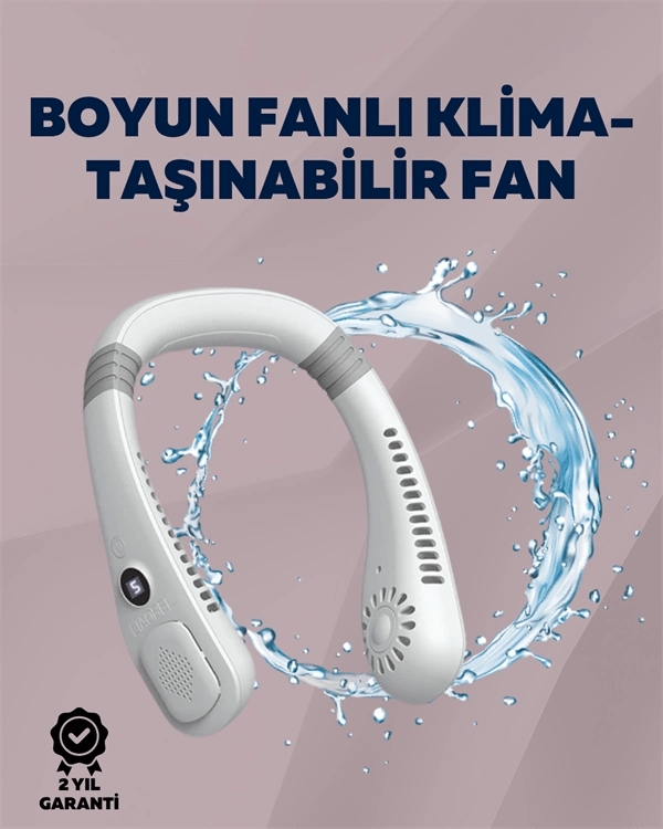 Kişisel Klima Fanı | 360° Dairesel Hava Akışı, Bladeless Tasarım, 5 Rüzgar Hızı, Taşınabilir ve Sessiz