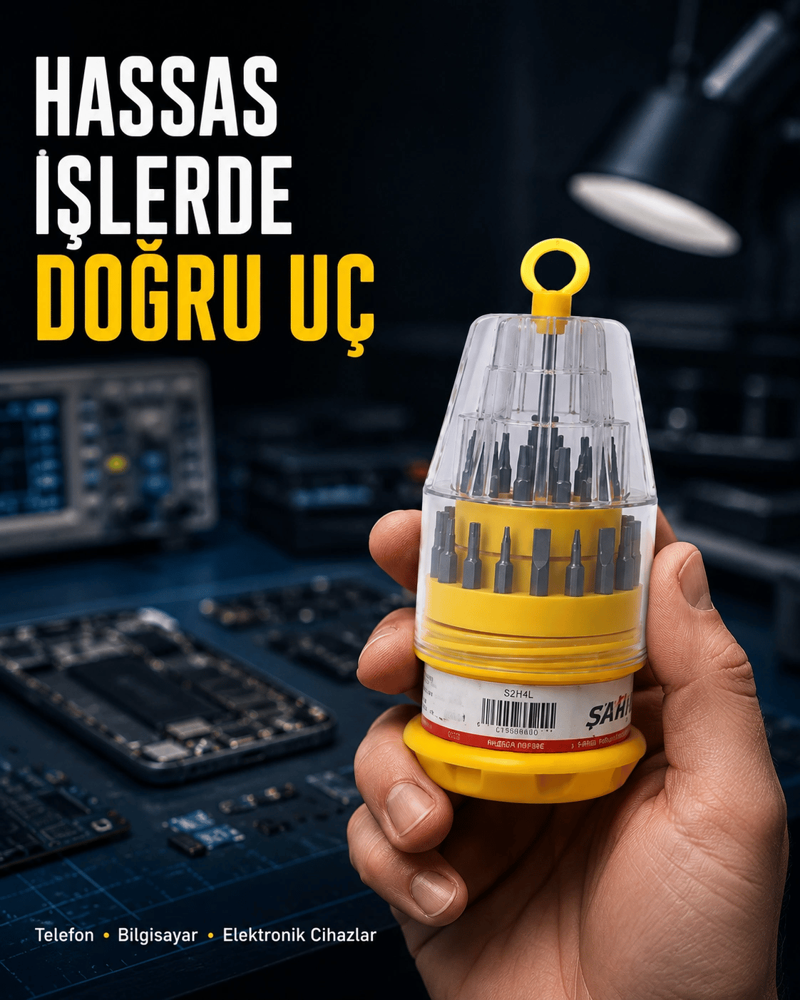 Kompakt Tornavida Seti Elektronik Cihaz Tamiri İçin
