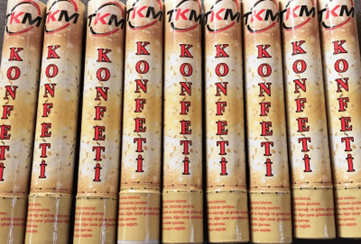 Konfeti Karnaval Metalik Renkli 30cm Bx40