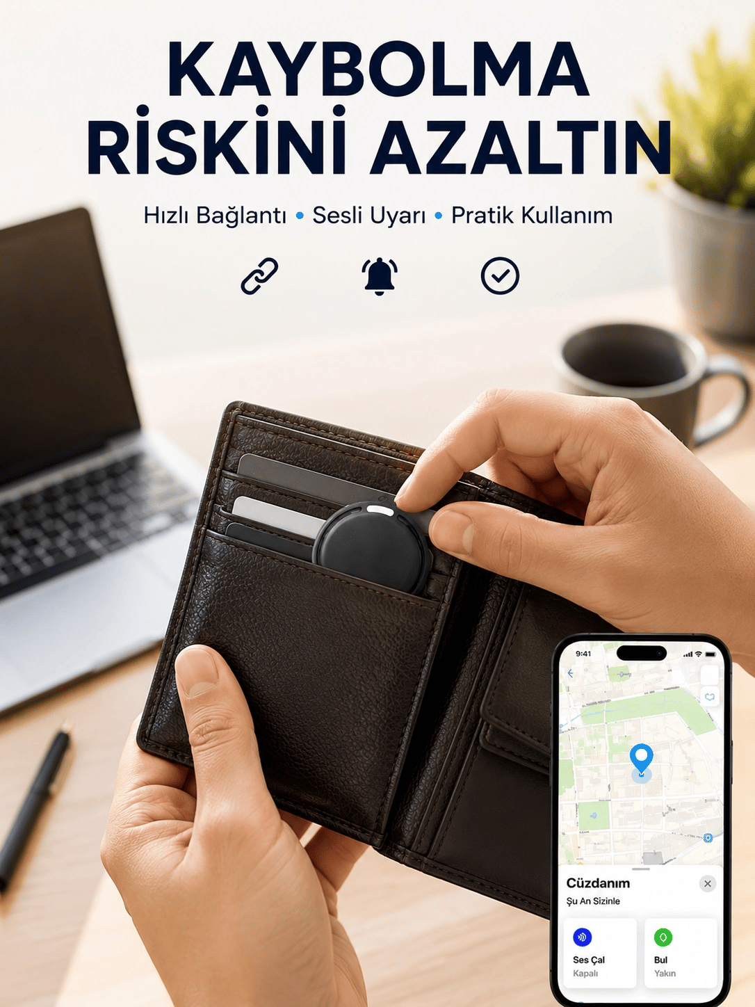 Konum Takip Cihazı AirTag İOS ve Android Uyumlu Akıllı Eşya Bulucu