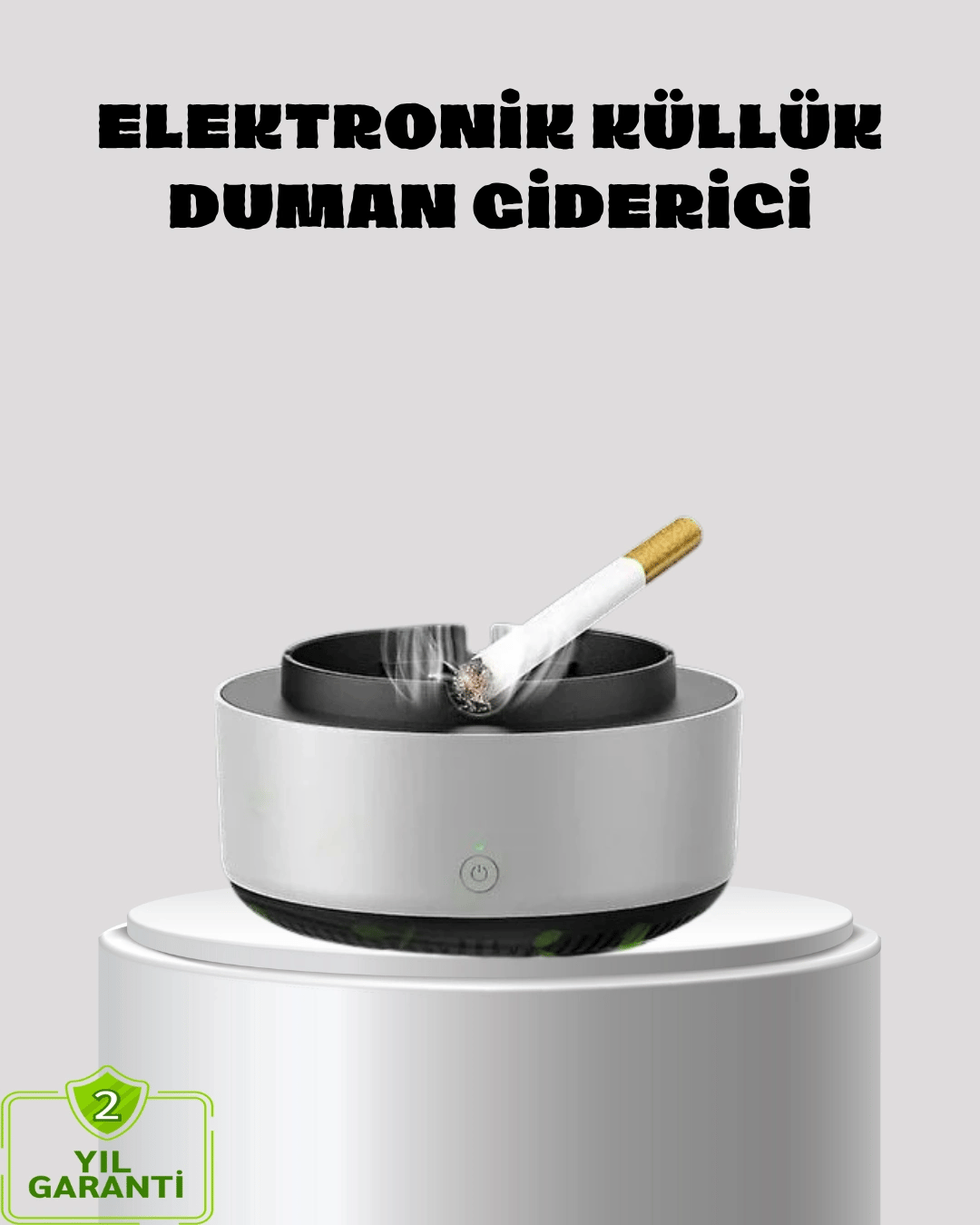 Küllük ve Hava Temizleyici 2’si 1 Arada – Sigara Kokusu Giderici, Araba ve Ofis İçin
