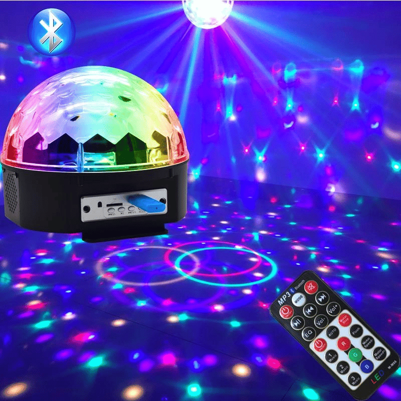 Küre Disko Topu Müzik Çalar Renkli Lazer Işıklı Bluetooth Bx40