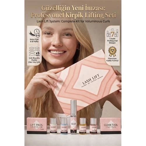 Lash Lift & Kirpik Lifting Seti - 5-8 Dakikada Hızlı ve Kalıcı Kıvrım 8 Haftaya Kadar 723076