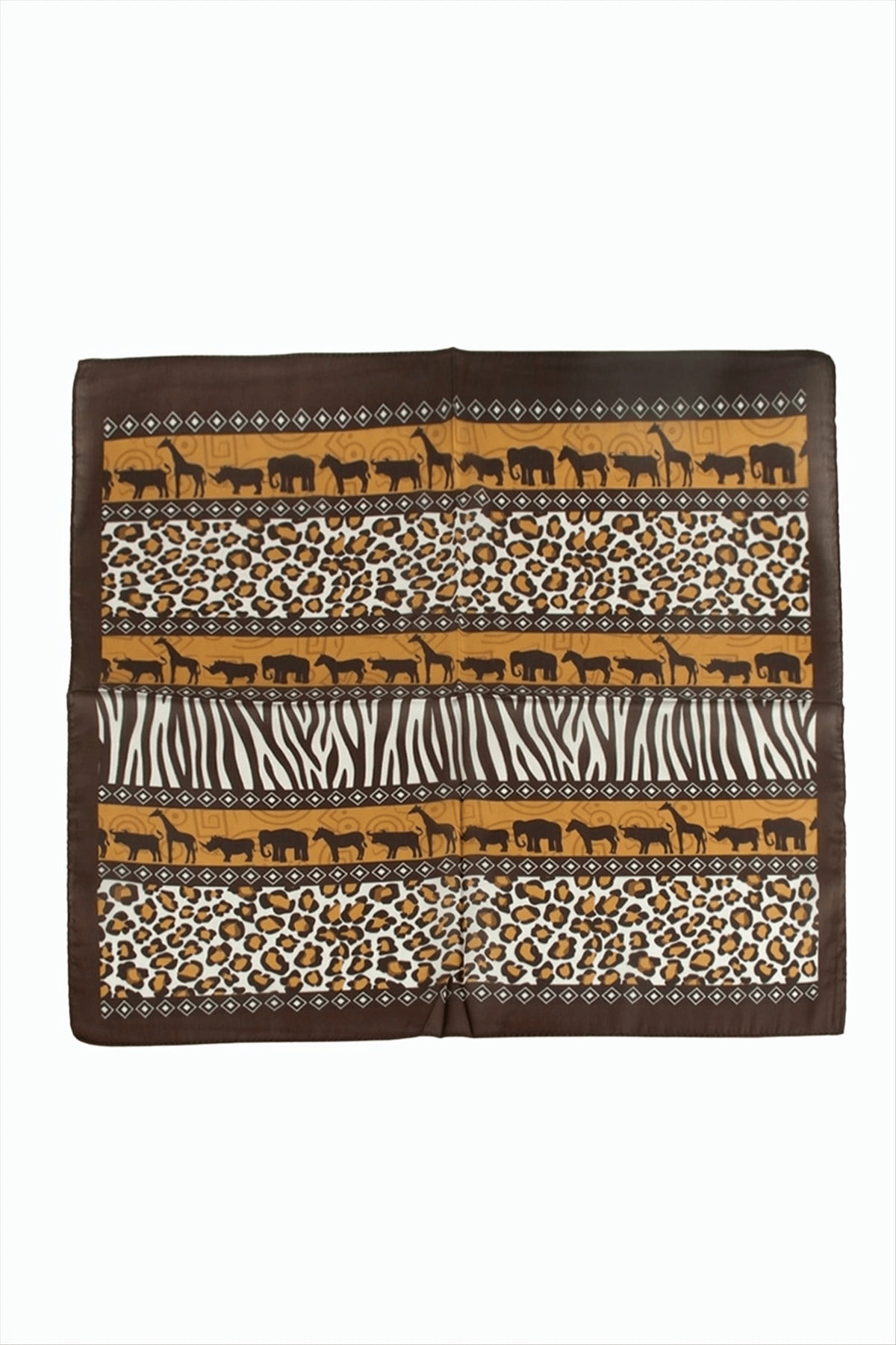 Leopar Desenli Zr Şifon Fular 50*50 cm
