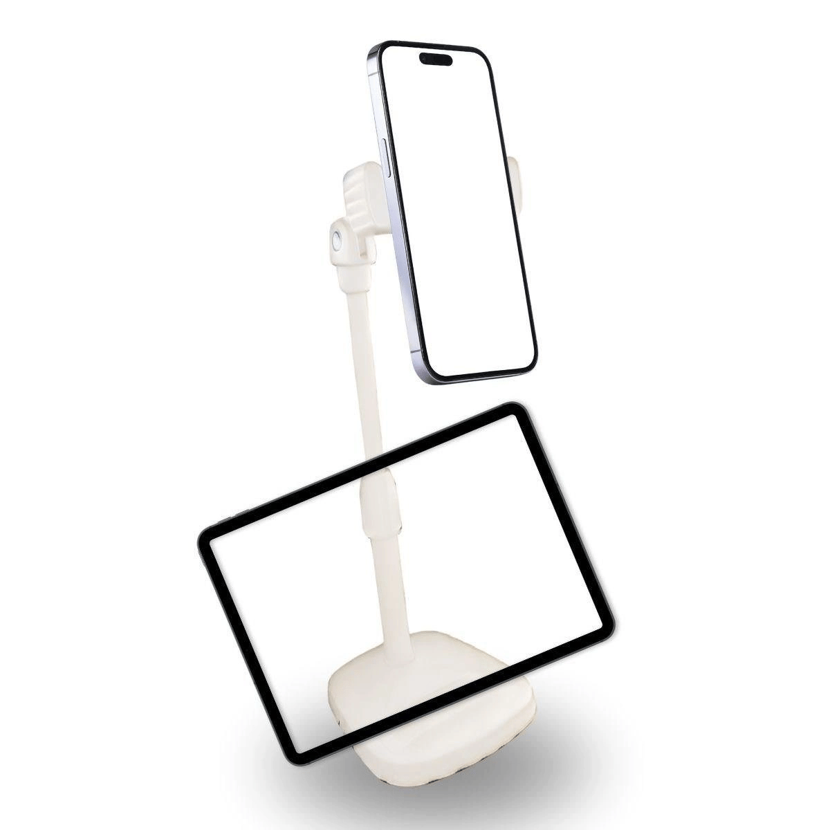 Masa Üstü Tablet Ve Telefon Tutucu Plastik Aparat Beyaz Telefon Standı Bx40