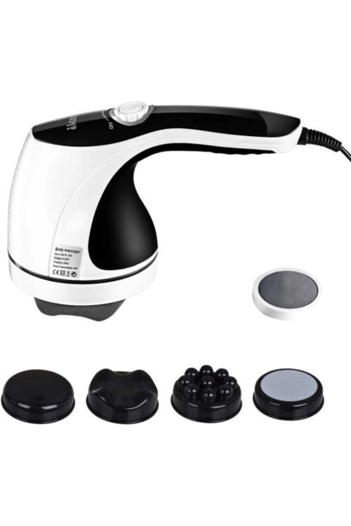 Masaj cihazı 4 başlıklı vücut masaj aleti elektrikli titreşimli ergonomik tasarım