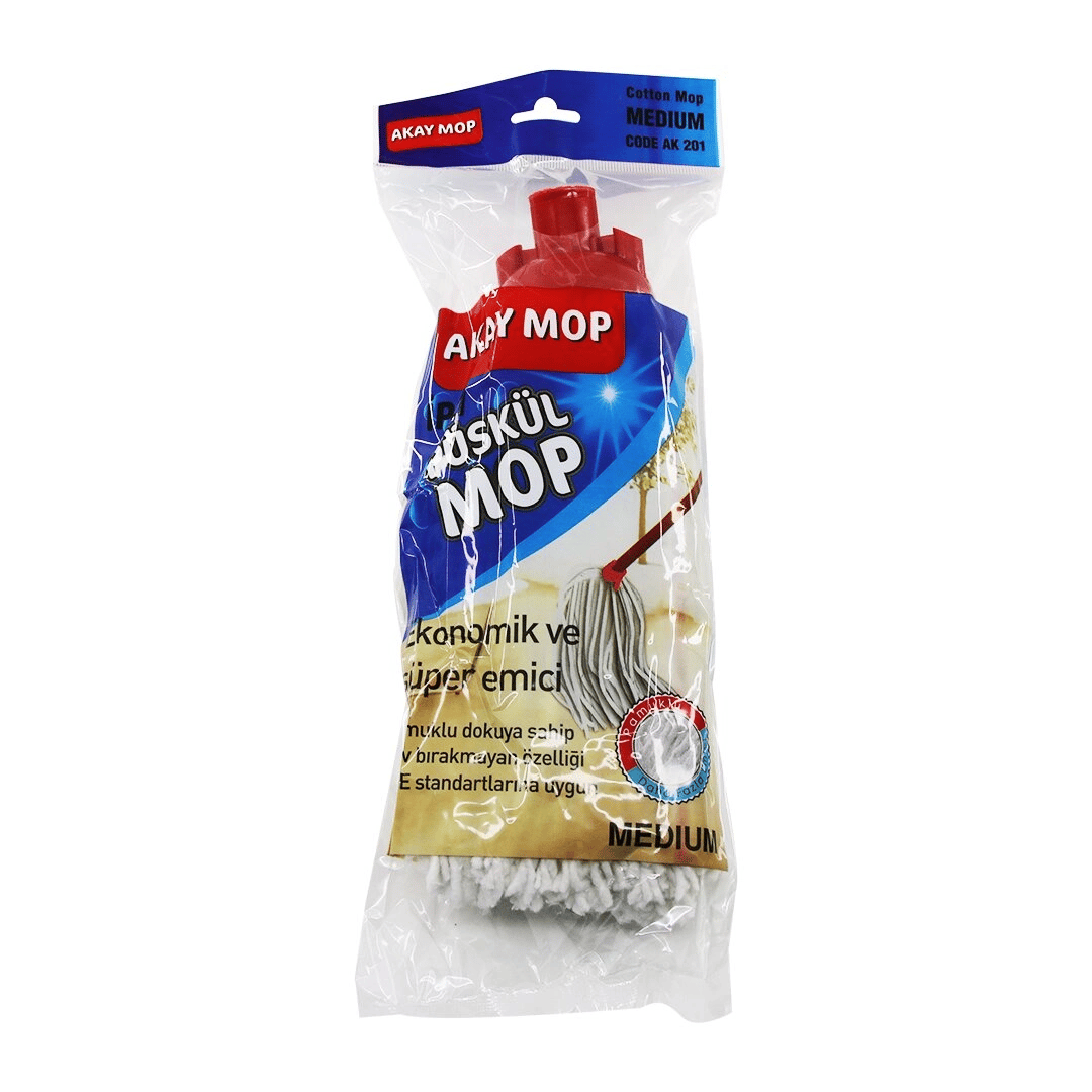 Medıum Örgülü İpli  Püskül Pamuk Mop Bx40