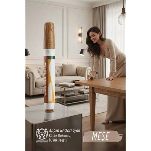 Meşe Renk Mobilya Rötüş Kalemi – Ahşap Çizik Giderici & Restorasyon Kalemi (Meşe/Oak) 722790